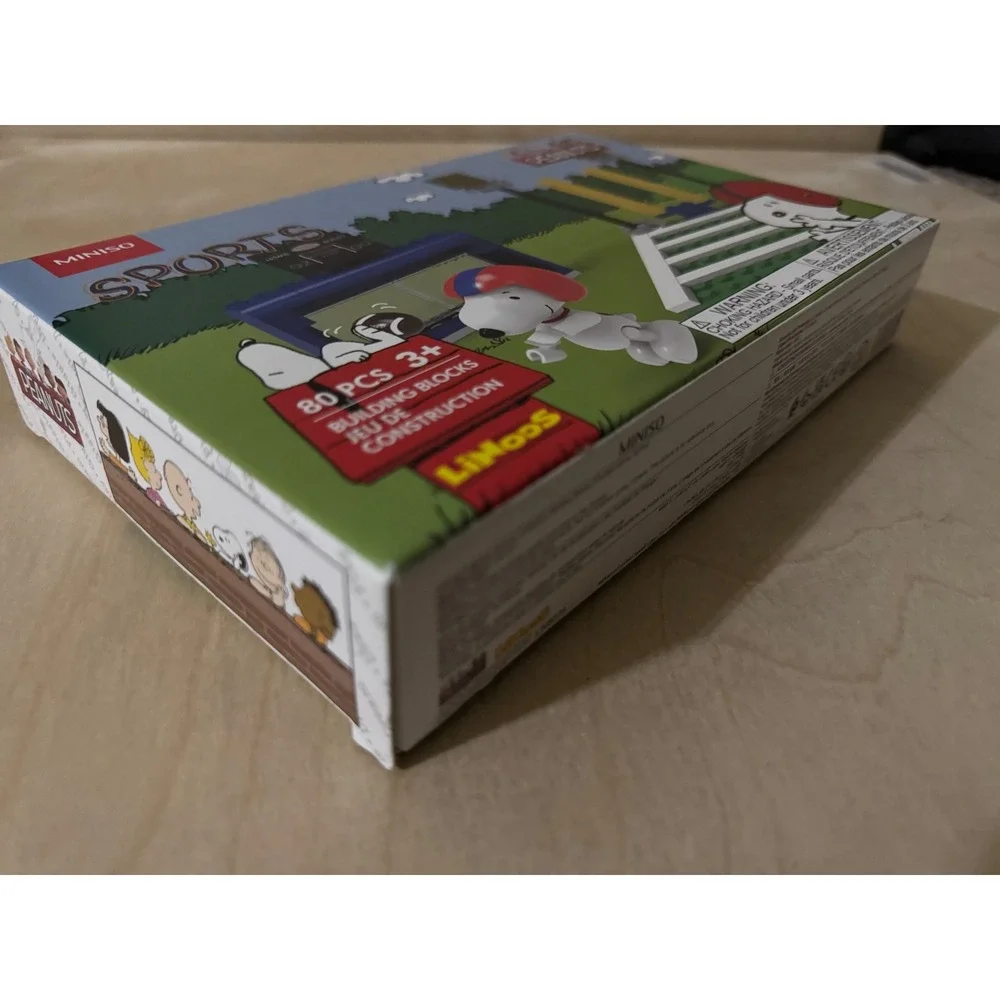 Miniso Peanuts Sports Snoopy Football Building Blocks Set 80 Pcs LiMooS New
